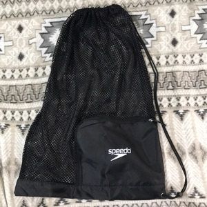 Black Speedo Drawstring bag